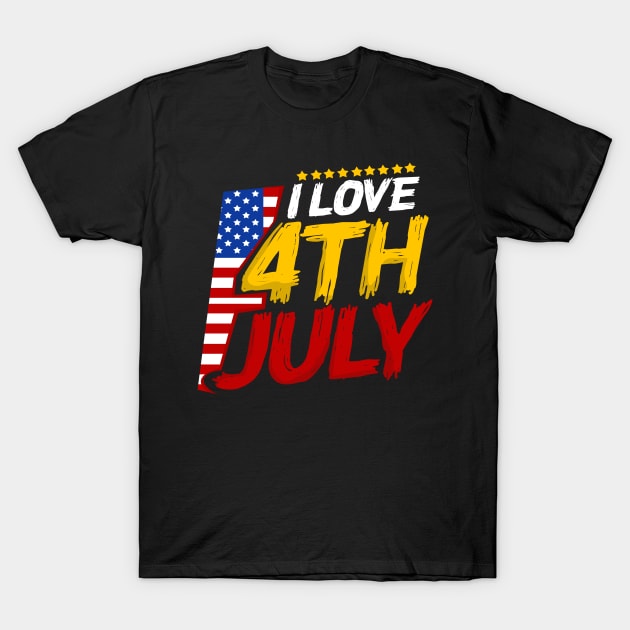 America Shirt 4th of July Patriotic T-shirt holiday T-Shirt by KK-Royal